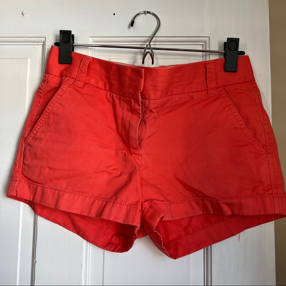 J.Crew salmon shorts, size 0